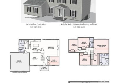 A layout rendering of our latest custom home build in upstate new york, The Calemad